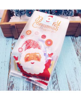 10pc Plastik Kue Kering Besar Cookies Xmas 8.5x23cm Santa