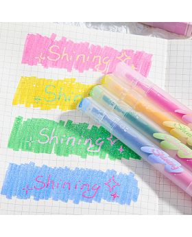 4pcs Double Colour Glitter Highlighter 