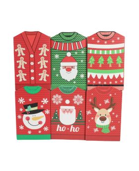 6pc Kotak Permen Coklat Box Natal Sweater Xmas