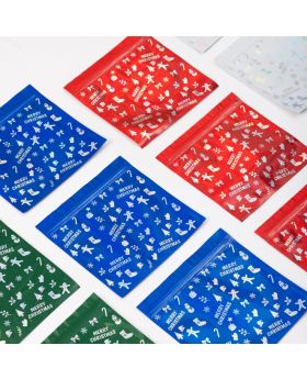 10pcs Christmas Snack Zipper Bag Hologram