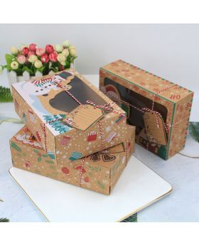 Gift Box Kraft Mika Natal Hangtag Pita