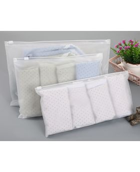 Plastik Baju Ziplock Buram Klip Kantong Zipper Bag Travel Pouch (satuan)
