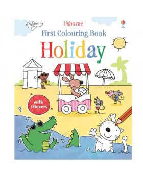 FIRST COLOURING BOOK WITH STICKERS: HOLIDAY