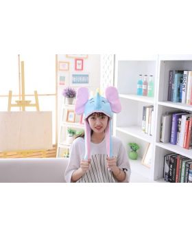3D Moving Ears Blue Elephant