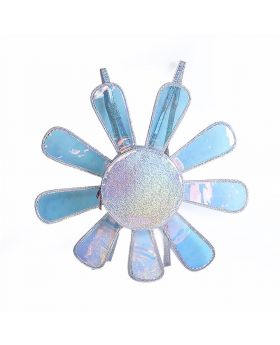 TAS RANSEL BACKPACK ANAK HOLOGRAM FLOWER - Silver