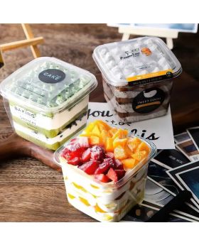 10pcs Dessert Box Mika Kotak Polos - 10x10x7.5cm