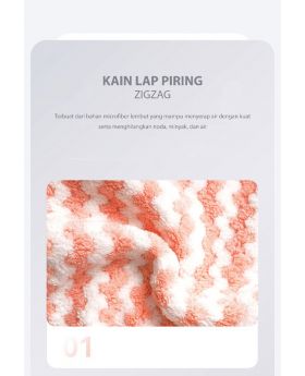 Kain Lap Piring Dapur Serap Air - 15x20cm - Zigzag Polos