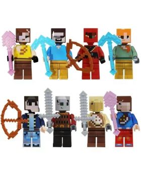 8pcs Minecraft Figurines