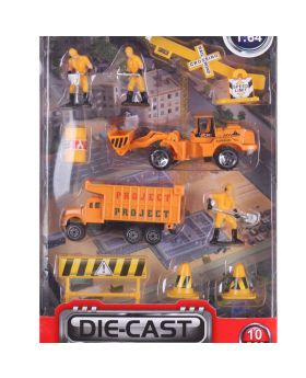 10pcs Die Cast - Road Work