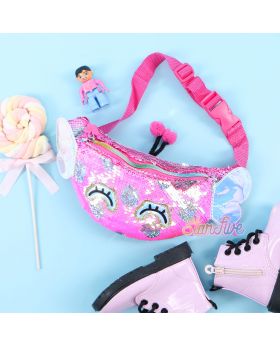 WAIST BAG SEQUIN ANIMAL STARFIVE - BUTTERFLY FUCHSIA